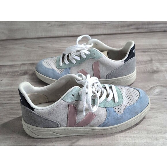 Veja V-10 Suede Trainers - Multico/Rose/Natural Women's Size 10 ( READ ) - Picture 7 of 15